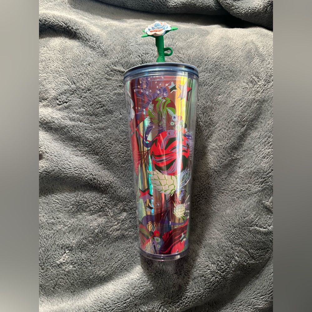 Starbucks Tumbler Cup w/ Straw Topper - brand new